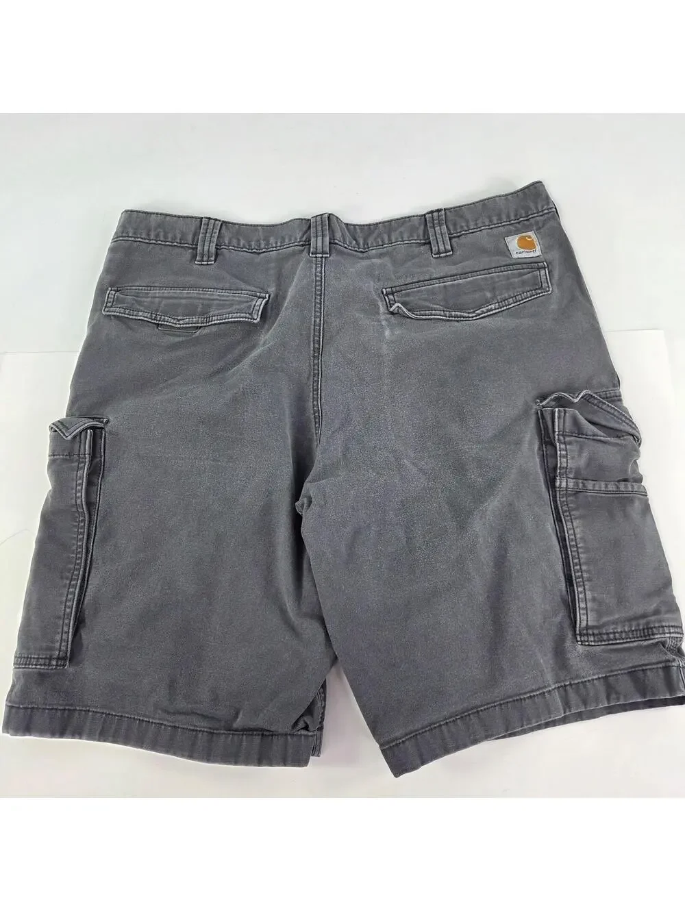 Carhartt Rugged Flex Relaxed Fit Short Size 40 Mens Gray Distressed Cargo Shorts